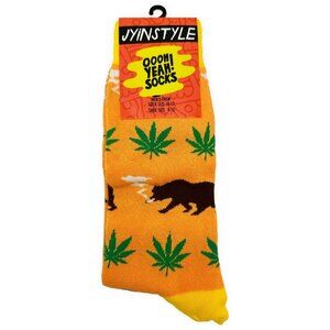Oooh Yeah Beary California Socks Mens Dress Socks OSFM Size 8-13 Gift Him